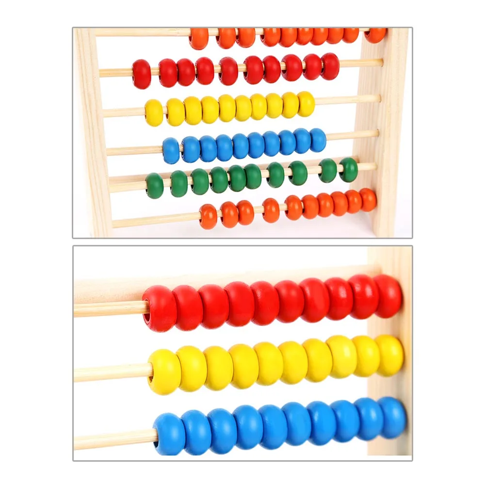 Multicolor Beads Design Educational Wooden Abacus Toy Children Counting Number Early Learning Toy For Kid Math Study For Gift Multicolor Beads Design Educational Wooden Abacus Toy Children Counting Number Early Learning Toy For Kid Math Study For Gift