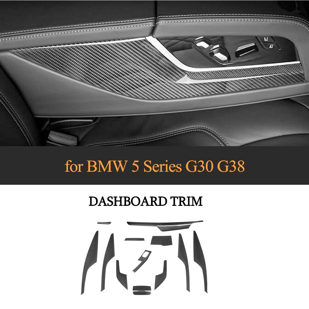 

Car Center Console Gear Shift air vent frame modification Cover Trim for BMW 5 series G30 G38 520i 17-19 real Carbon Fiber 12pcs