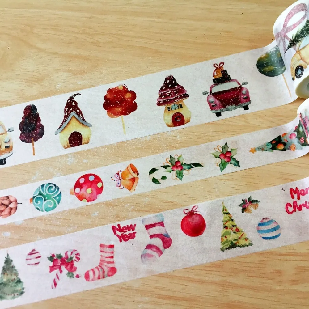 Красивые 20 мм * 5 м/30 мм * 5 м/40 мм * 5 м Высокое качество Васи ленты /Цвет Рождество мира маскирования Япония васи ленты