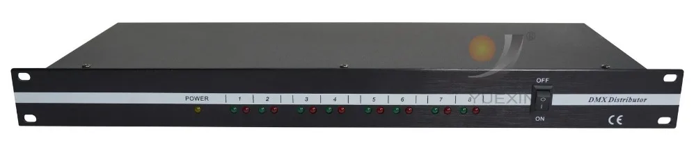 

YX-1322-1U DMX Splitter DMX512 Light Stage Light Signal Amplifier Splitter 8 way DMX Distributor