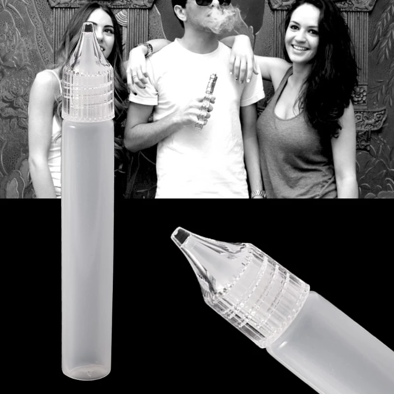 

15ml Plastic Empty Bottle Transparent Liquid Eye Dropper Oil Clear Pen Shape