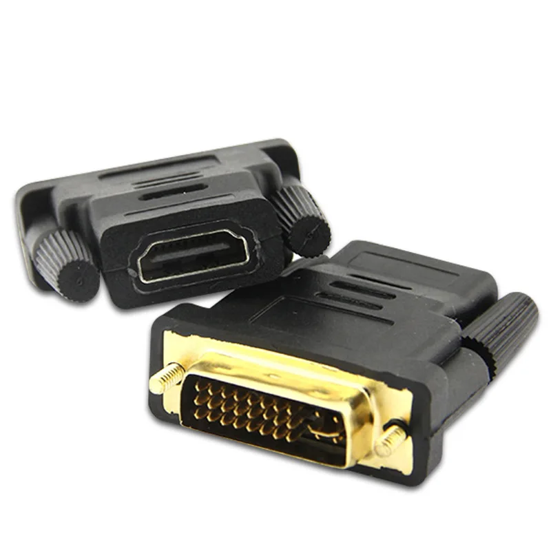 DVI 24+ 1 Мужской к HDMI Женский адаптер конвертер позолоченный DVI к HDMI Двойной конвертер 1080P для ПК PS3 проектор HDTV