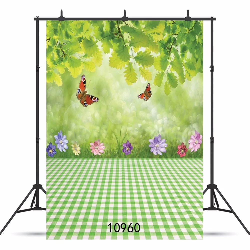 5x5FT Vinyl Photography Backdrop,Nursery,Flower Dragonfly Bugs Photoshoot Props Photo Background Studio Prop