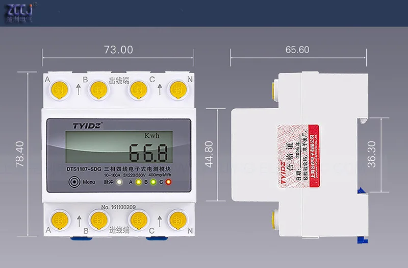 3 фазы din счетчик энергии Тип din 3 фазы напряжения, ампер и общей энергии метр 3 фазы din кВт-ч инструмент