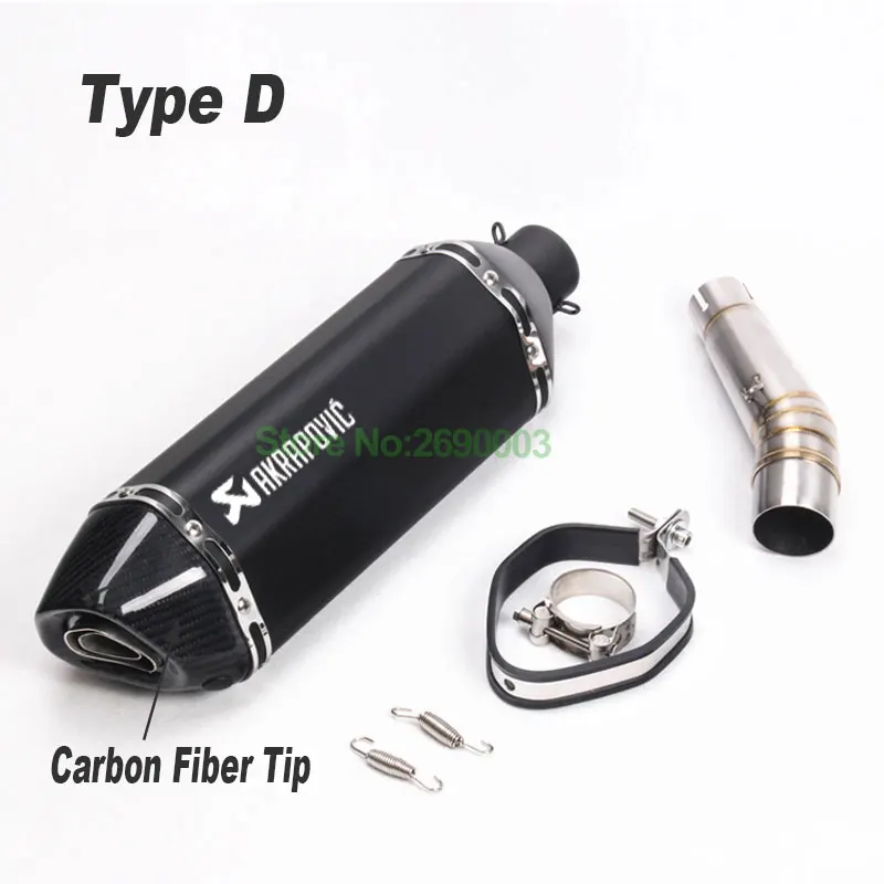 

Laser Akrapovic Exhaust Motorcycle NC750 NC700 NC750X Full System Exhaust Middle Link Pipe Motorbike Muffler With DB Killer