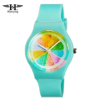 

Hansying Pink Mini Student's Kid's Women Jelly Pattern Quartz Wrist Watch