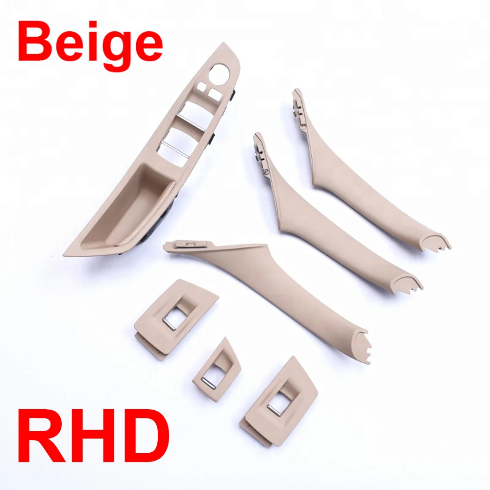 

Right Hand Drive RHD For BMW 5 series F10 F11 520 525 Gray Beige Cream Black Car Interior Door Handle Inner Panel Pull Trim Cove