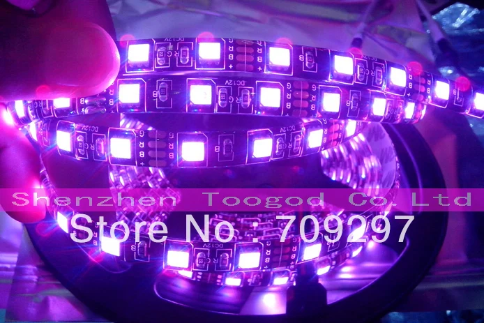 Бесплатная доставка DHL 50 м/лот 300LED черная печатная плата RGB полоса IP65