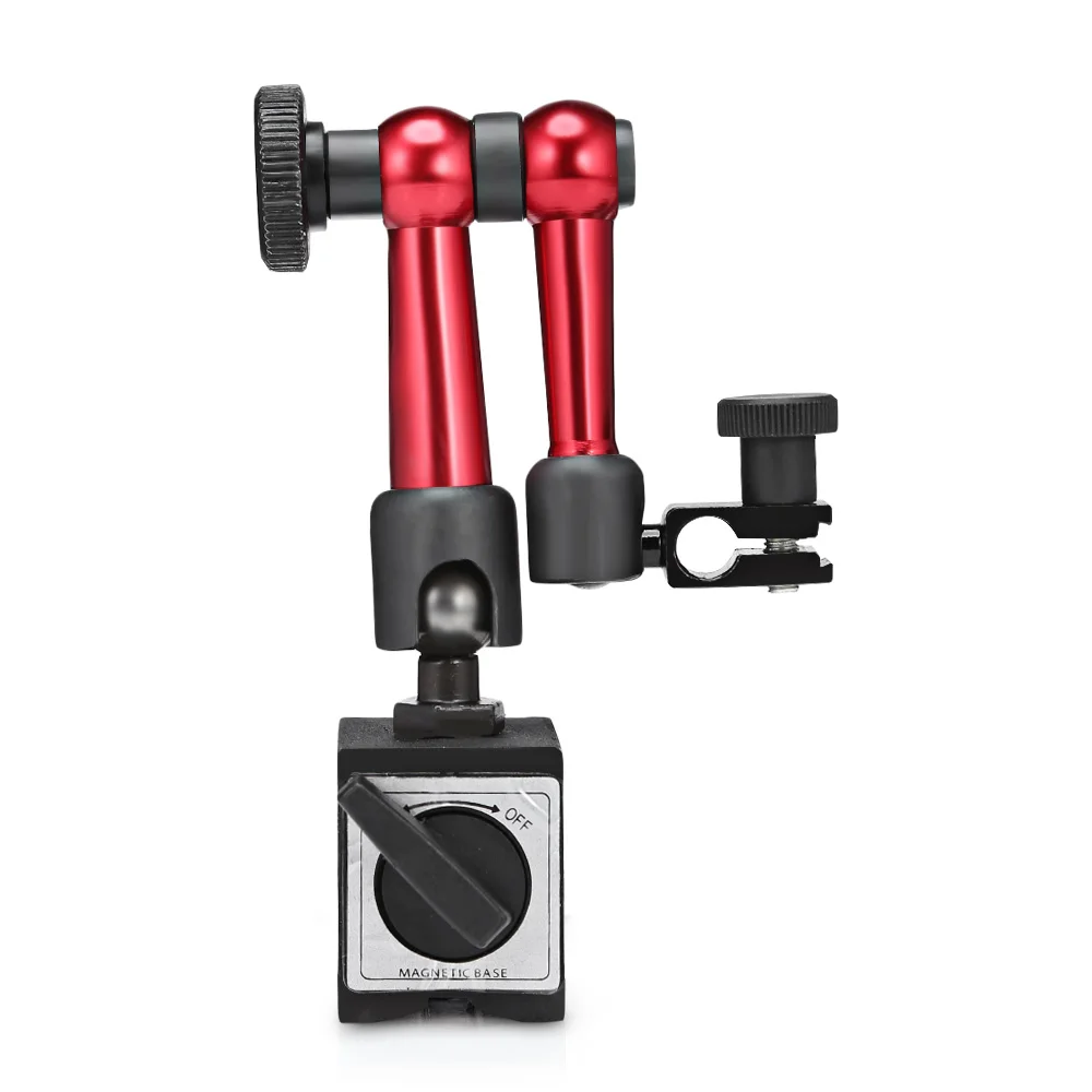 

3 Types Magnetic Base Stand 30kg Maximum Pull Double Adjustable Poles For Dial Indicator Test Gauge