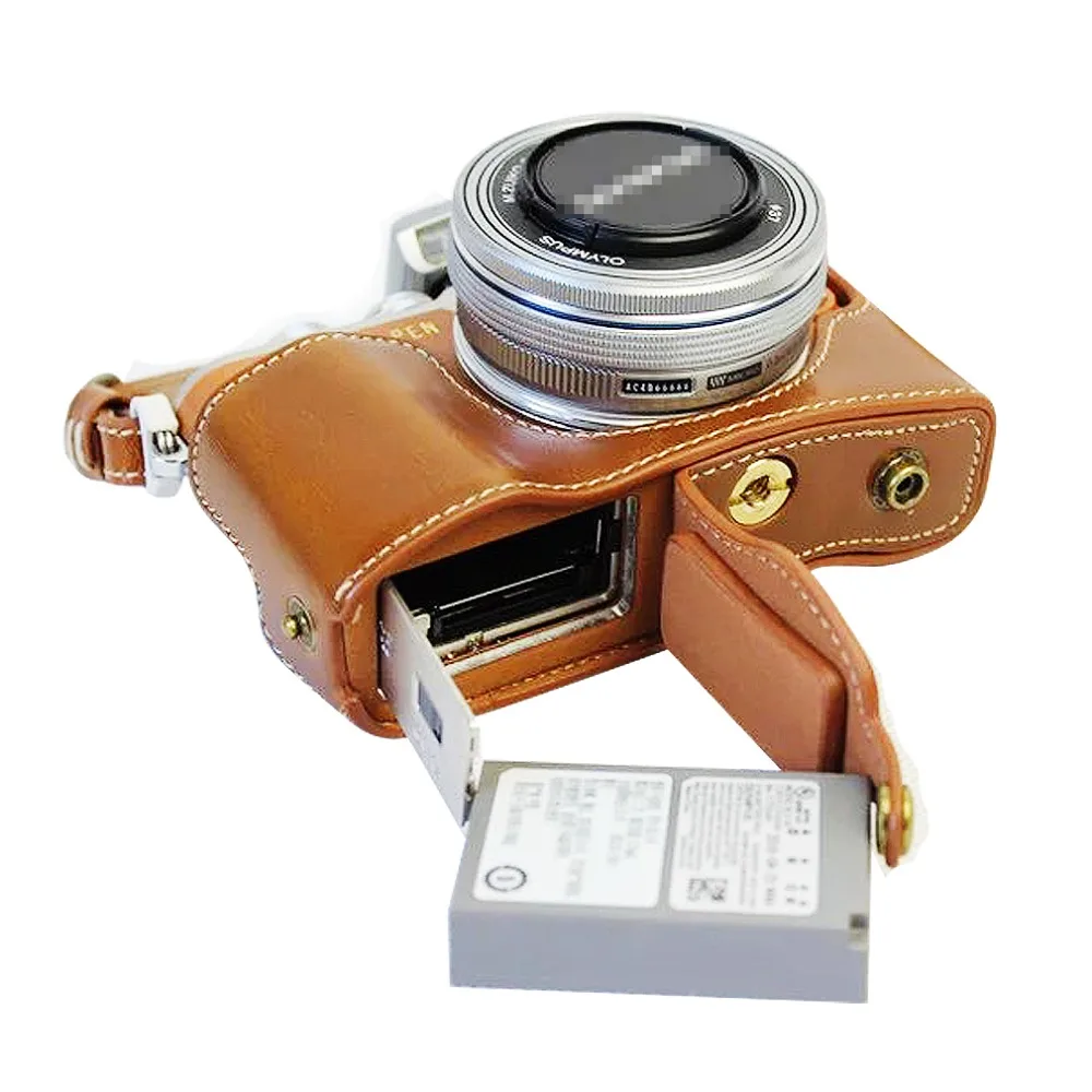 Полностью точный чехол для цифровой камеры из искусственной кожи с ремешком для Olympus PEN E-PL8 EPL8 с объективом 14-42 мм