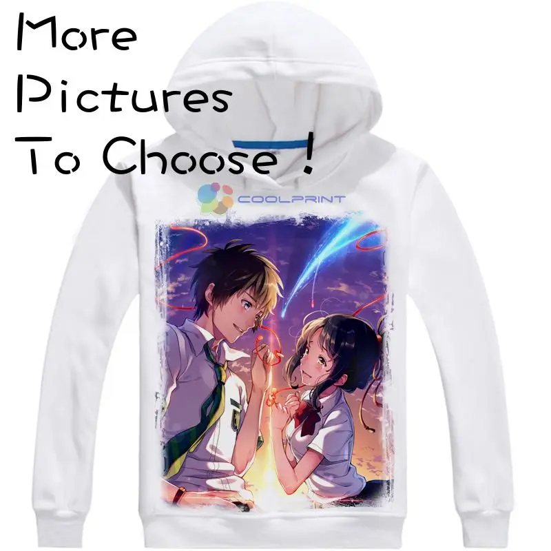 

Coolprint Japanese Anime Your Name Unisex Hoodies Kimi no Na wa hoodie of Tachibana Taki and Miyamizu Mitsuha