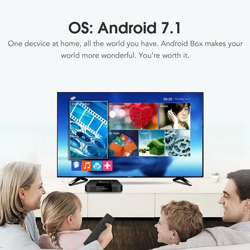 2018 TX3 мини S905W Android 7,1 2,4 GHz Wi-Fi 2 GB/16 GB TV Box HD медиаплеера