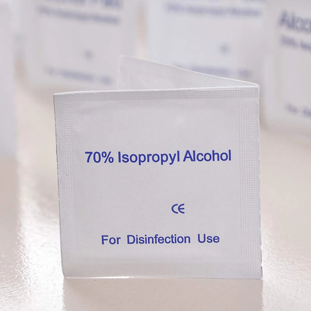 100 шт 70% Isopropyl Первая Помощь Профессиональные спиртовые тампоны влажные салфетки домашнее очищающее средство для кожи стерилизация портативная чистая ткань