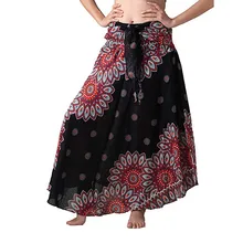 Женская летняя модная длинная юбка в стиле хиппи, Весенняя Повседневная однотонная длинная юбка из шифона, повседневные юбки, Прямая поставка