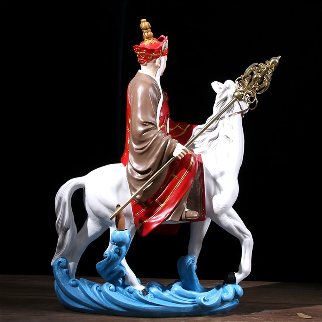 Creative Resin Backflow Incense Burner Tang Monk Smoke Waterfall Aromatherapy Furnace Holder Censer Use In Home Office Teahouse