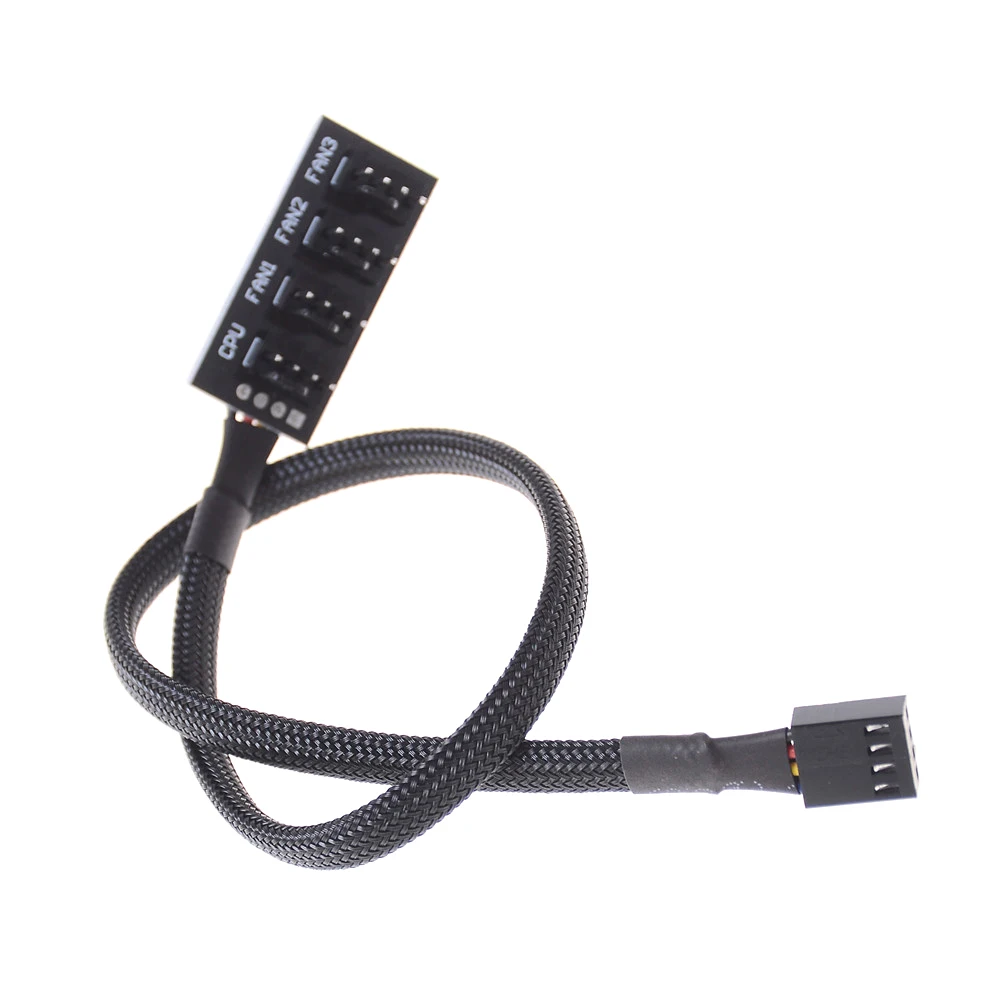 New Arrival Cable 1 Female to 4 Male 4Pin Socket Fan Hub Splitter Cable for Cooling Fan Host Case PC Cooler Fan Power