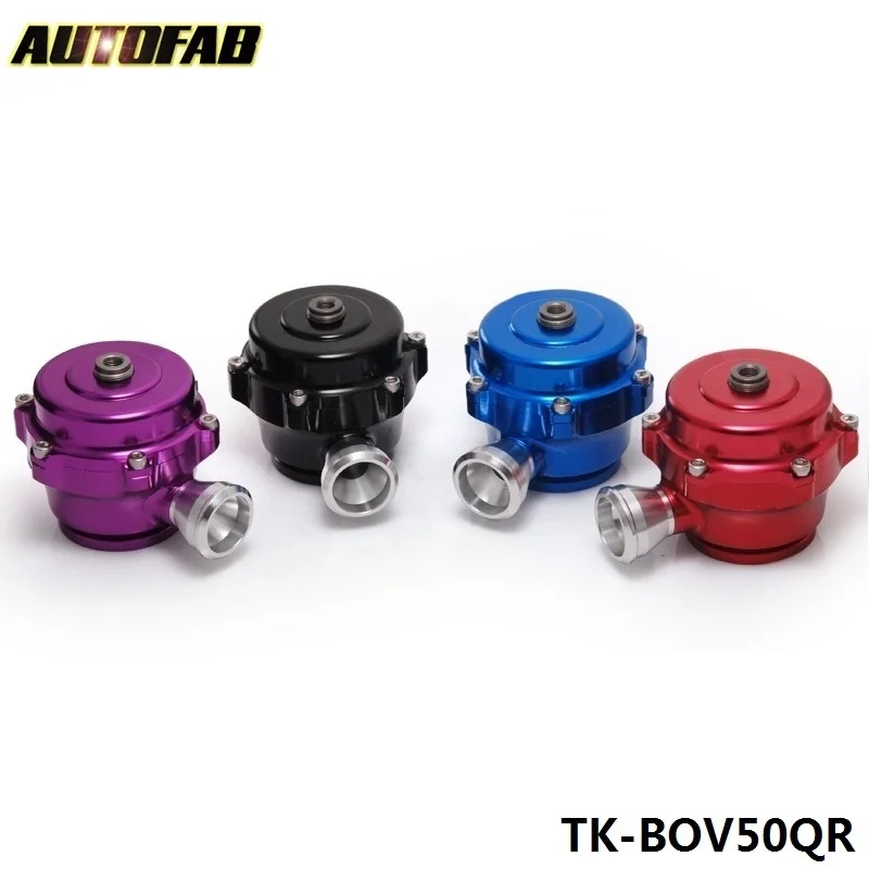 AUTOFAB - Universal QR Aluminum Blow Off Valve BOV 50MM Flange With Logo Jdm Racing Car AF-BOV50QR