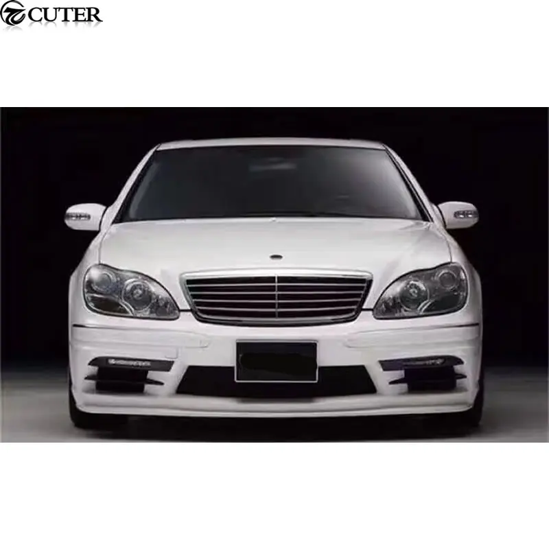 W220 S320 S350 комплект кузова автомобиля FRP Неокрашенный Передний Задний бампер боковые юбки для Mercedes Benz W220 S500 WALD Комплект кузова 01-05