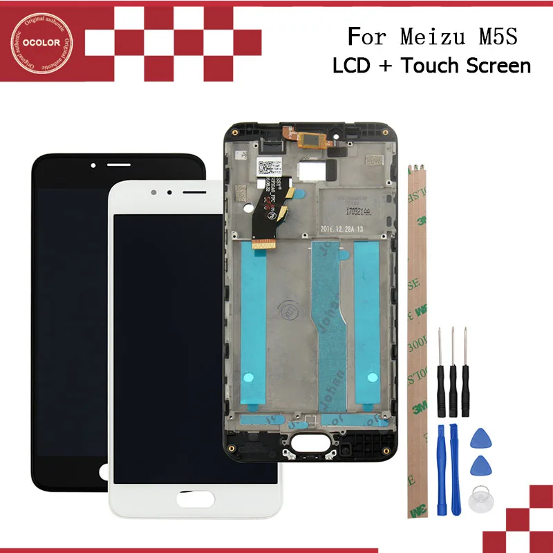Ocolor для MeiZu M5S ЖК дисплей и сенсорный экран с рамкой в сборе Ремонт meilan 5S M612H M612M +