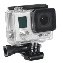Gopro impermeable caso de viviendas gopro hero 4 3 + estándar 40 m subacuática impermeable caja protectora con lente para gopro accesorios