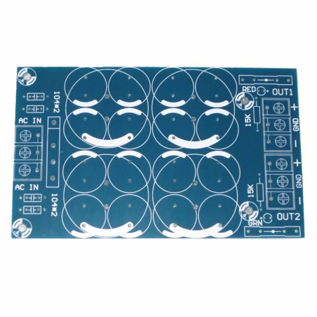 1pc Durable Power Supply Board Dual Power Rectifier Filter Spray Tin Power Supply Board Parallel Output for Amplifier Equipment