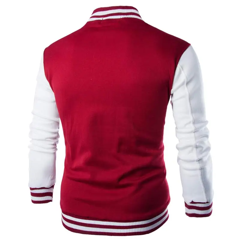 Billige 2019 Neue Männer Jungen Baseball Jacke Männer Mode Design Wein Rot Mens Slim Fit College Varsity Jacke Männer Marke stilvolle Veste Homme