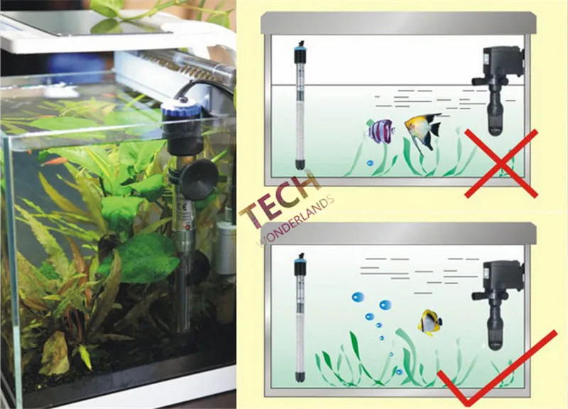 Высокое качество 100 Вт 200 Вт 300 Вт 500 Вт погружной нагреватель нагревательный стержень для аквариума стеклянный аквариум регулировка температуры