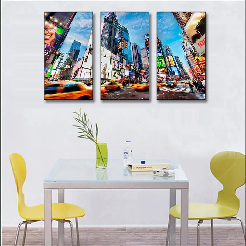 3 Pcs/Set Landscape New York Street Canvas Prints Painting Modern