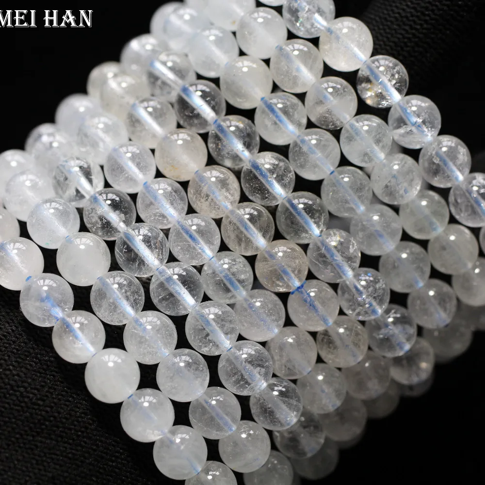 Meihan wholesale 8.3-8.8mm(approx44pcs/50g/set) natural Topazz smooth round loose beads precious stone for jewelry making