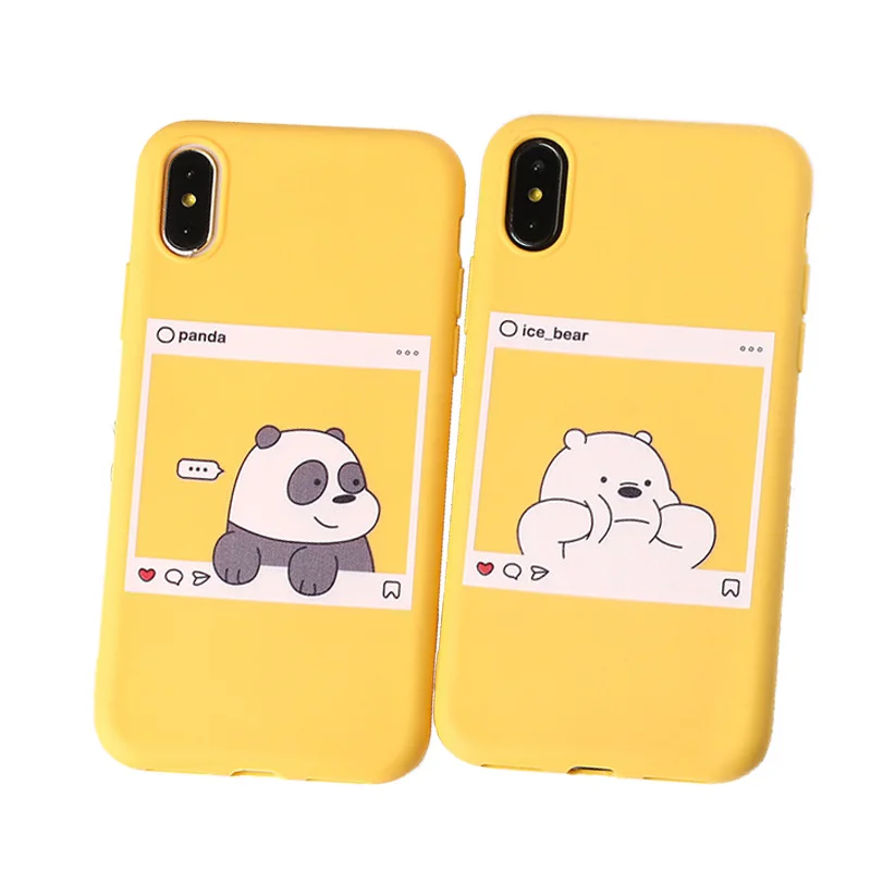 

Cute Bear for iphone 7 8 6 Plus case silicone iphone XR cover for lovers Starry sky funda iphone X XS Max cover coque iphone 7