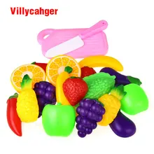 11 шт./компл., Детские кухонные игрушки, набор, безопасные пластиковые фрукты, овощи, режущие игрушки, классические детские развивающие игрушки