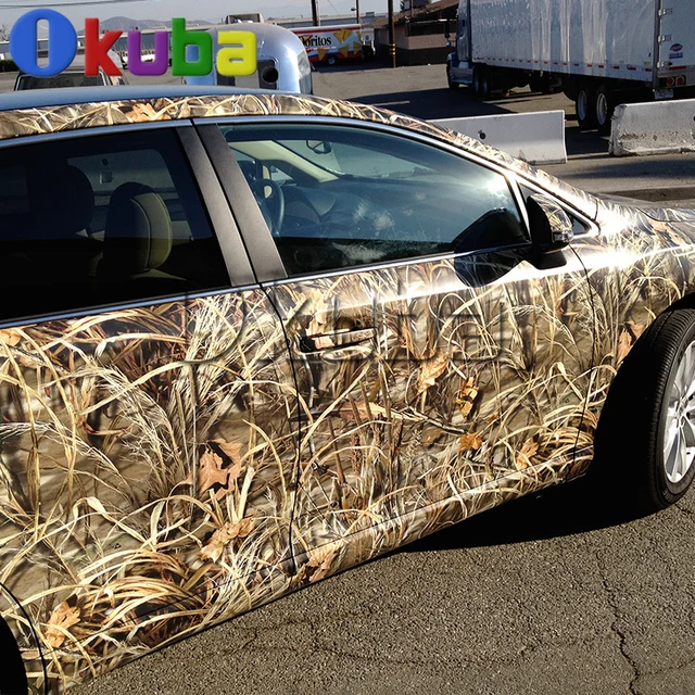 Grass Shadow Camo Vinyl Wrap Roll for Truck Jeep SUV Graphics Real Camo Tree Camouflage Vinyl