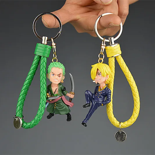 

1PCS One Piece Zoro Vinsmoke Anime Action Figure Key Chain PVC Figures Keyring Toys Keychain Keyholder Unisex Gifts NEW