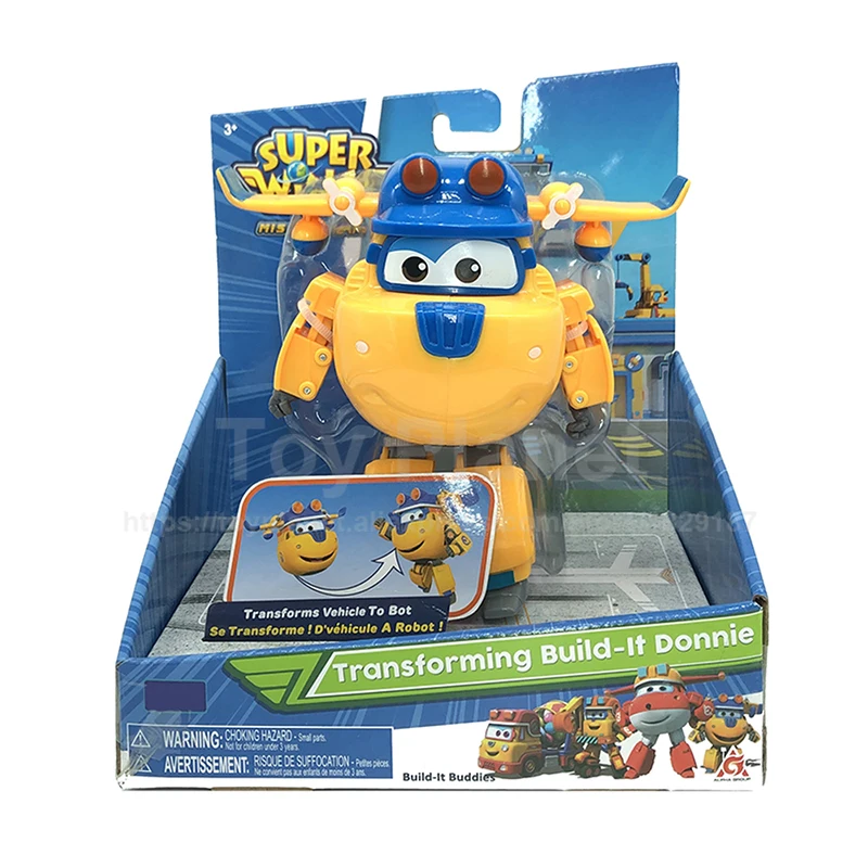 2019 All New Superwings Build-It Donnie Deformation Airplane Robot Action Figures Super Wings Transformation Kids Toy
