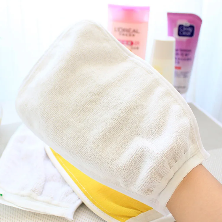 Double sided Cuozao scrub, rubdown color double sided glove towel sided