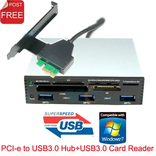 Buy PCI e PCI Express USB 3.0 Hub+USB3.0 ALL in 1 Card
