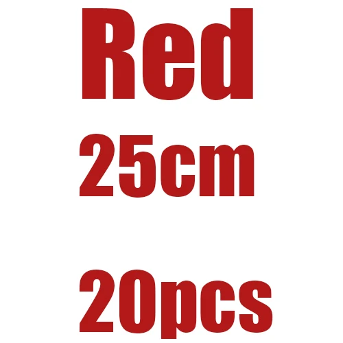 20 шт./лот рыболовная стальная проволока лидер с поворотной леской красный/серебристый/черный рыболовный аксессуар - Цвет: RED 25CM