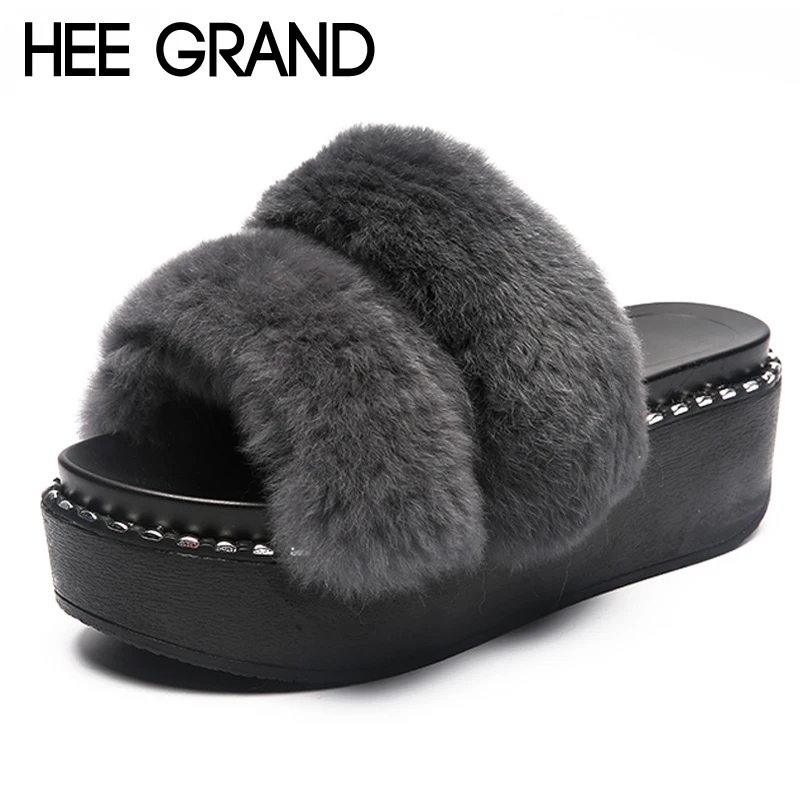 HEE GRAND/2019 криперы осень зима шлепанцы без задника с открытыми пальцами