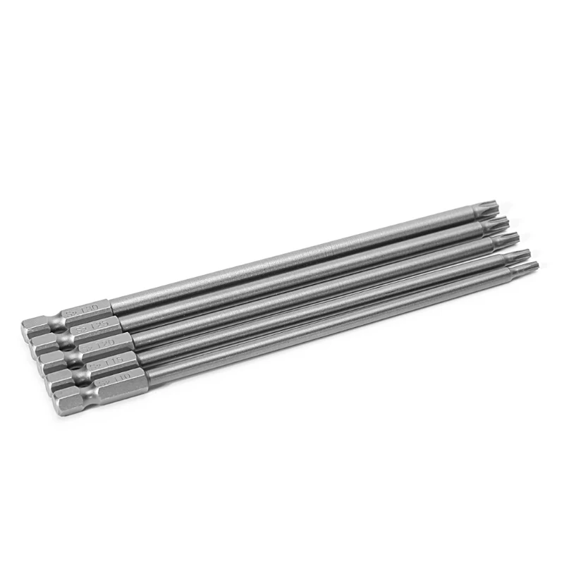 

5 Pcs/Set 150mm T10-T30 Long Magnetic Torx Electric Screwdriver Drill Bits Kit L15