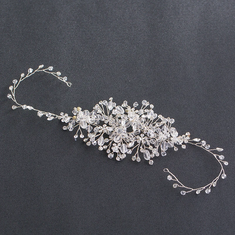 

Crystal Botanic Headdress for Women Bride Rhinestones Jewelry Water Droplets Style Headbands Wedding hair accessories