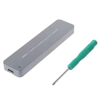 

NGFF Enclosure HDD Case M.2 PCIE NVMe SSD to USB 3.1 Type-C Converter HDD Box Adapter Enclosure Case For M Key M2 SSD Hard Drive