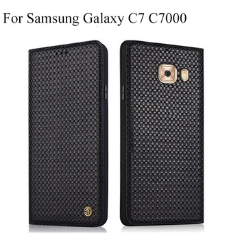 

Genuine Leather back case cover For Samsung C7 C 7000 C 700 SM-C7000 capas flip case shell cover For Samsung Galaxy C7 C 7