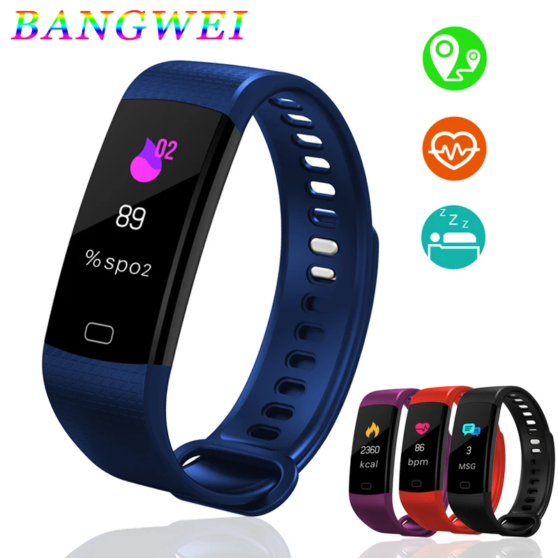 

2018 New Men Women Fitness Bracelet Sports Pedometer Smart Bracelet Blood Pressure Monitoring Pulsera inteligente PK mi band 3