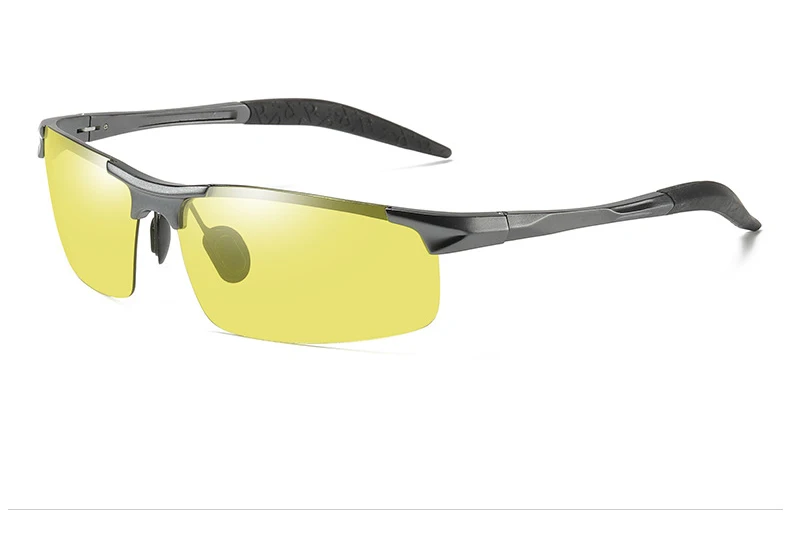 Мужские фотохромные поляризованные солнцезащитные очки из алюминиево-магниевого сплава, мужские очки-хамелеоны для вождения автомобиля, антибликовые 539