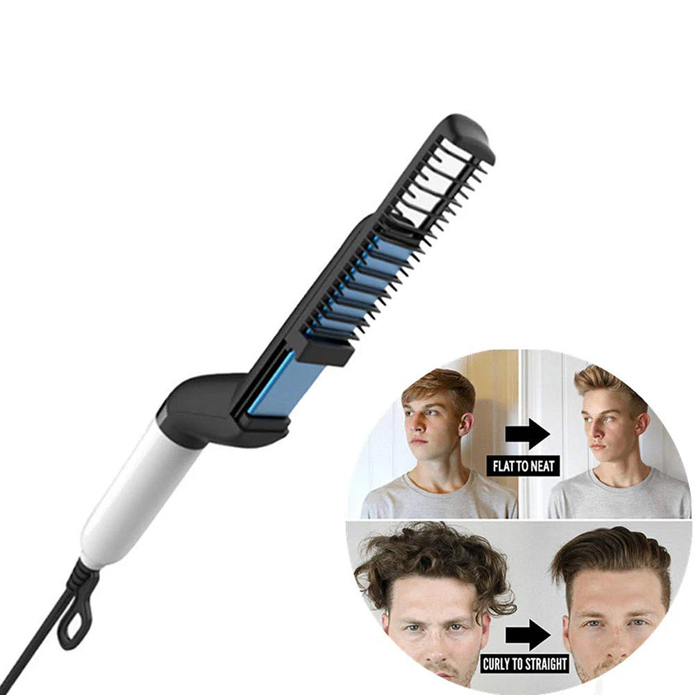 Многофункциональный электрическая расческа для волос щипцы для завивки выпрямить волосы бигуди Для мужчин волос