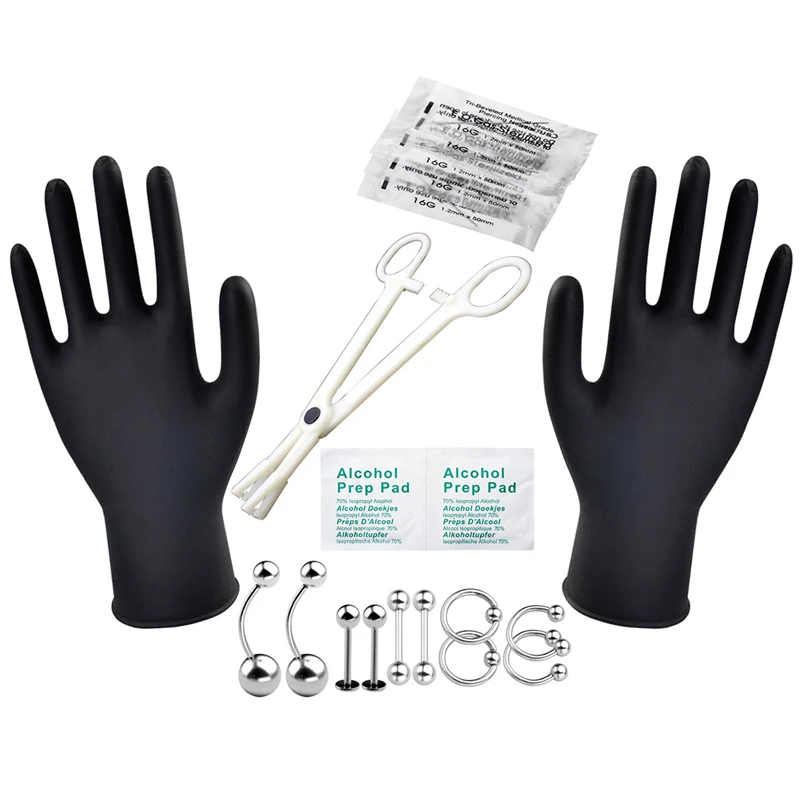 Koop JOVIVI Hot 16g Mode Piercing Naalden Kit Sex Buik