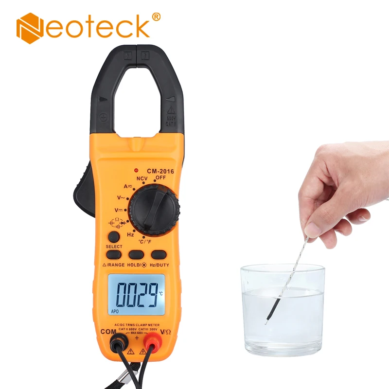 Neoteck Цифровые токоизмерительные клещи TRMS 6000 отсчетов 600A постоянного тока в