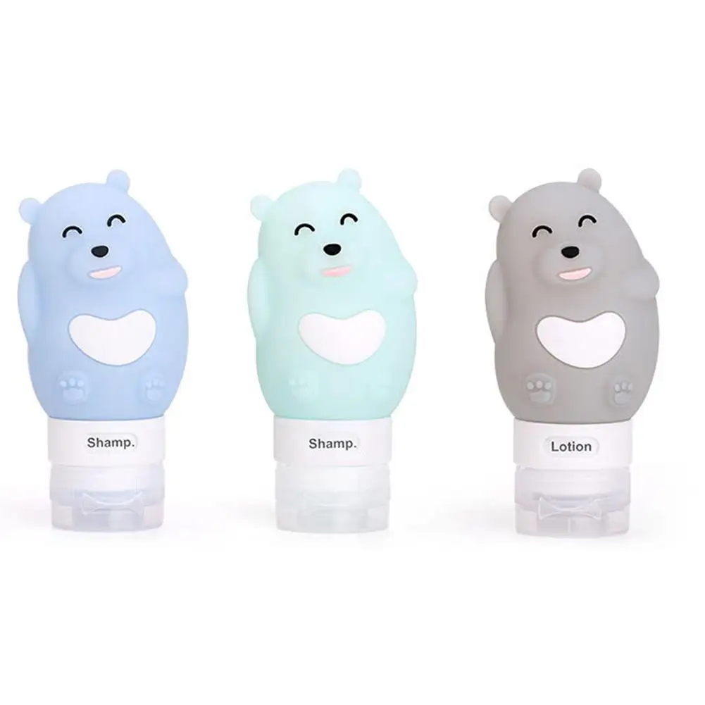 

40# Cartoon Monster Bear Penguin Duck Travel Bottle Mini Toiletry Storage Container Makeup Tool Refillable Bottle