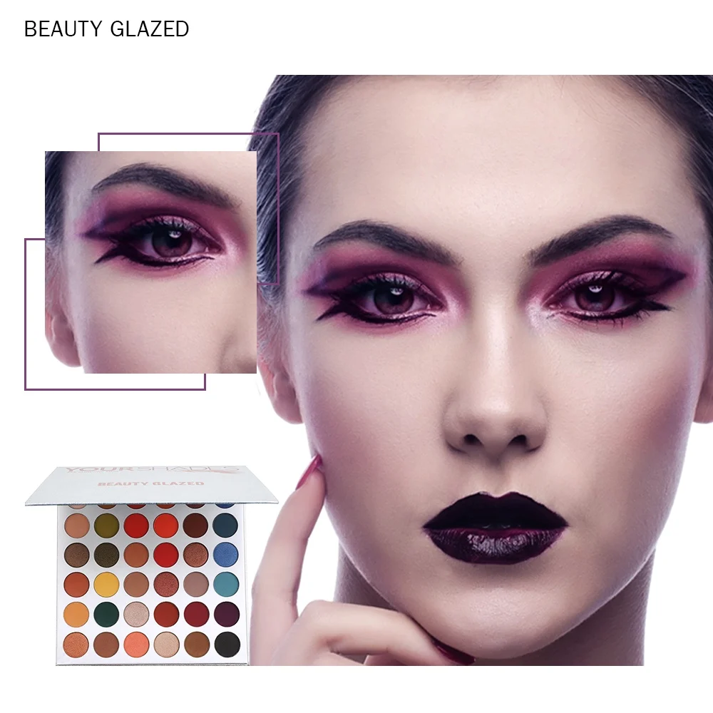 

Beauty Glazed 36 Color Eye Shadow Palette Pearlescent Matte Eyeshadow Brighten The Eye Gem Eye Shadows Long Lasting TSLM2