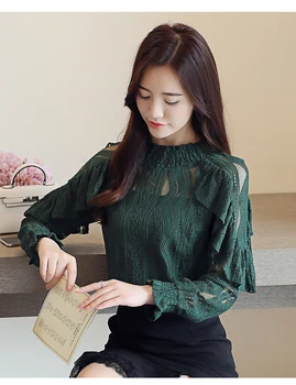 

Lazy wind with autumn skirt, autumn and winter, lotus leaf, heart machine, hollow design, bottoming shirt, very fairy shirt